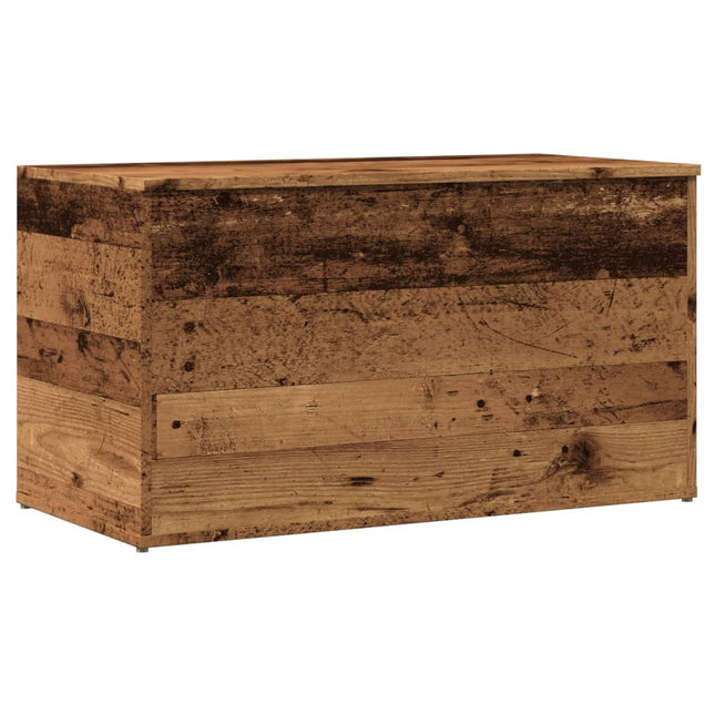 opbevaringskasse 84x42x46 cm konstrueret træ antikt trælook