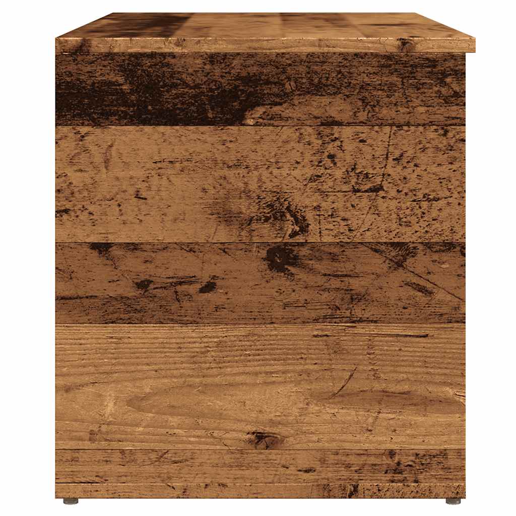 opbevaringskasse 84x42x46 cm konstrueret træ antikt trælook