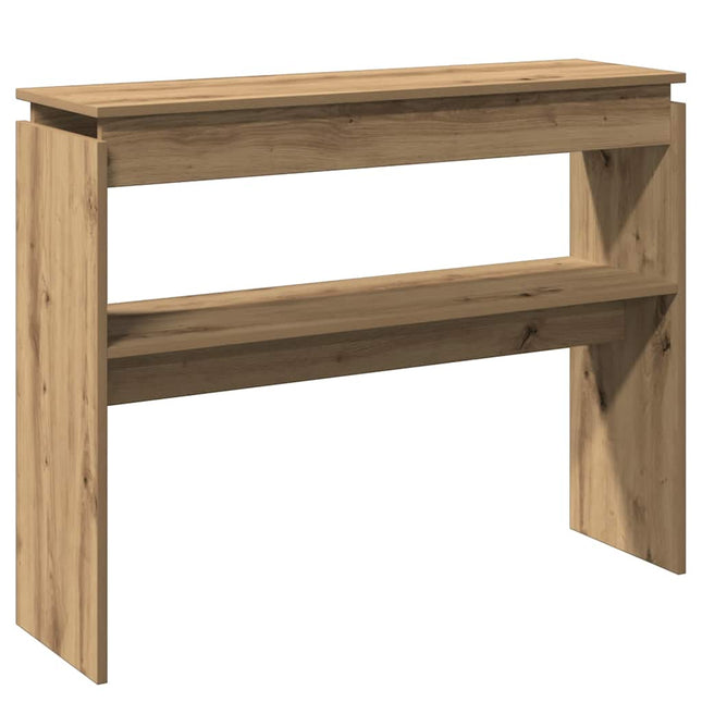 konsolbord 102x30x80 cm konstrueret træ kunsteg