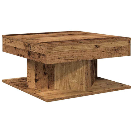 sofabord 55x55x30 cm konstrueret træ antikt træ