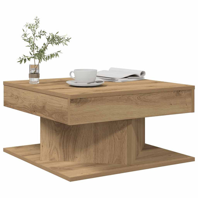 sofabord 55x55x30 cm konstrueret træ kunsteg