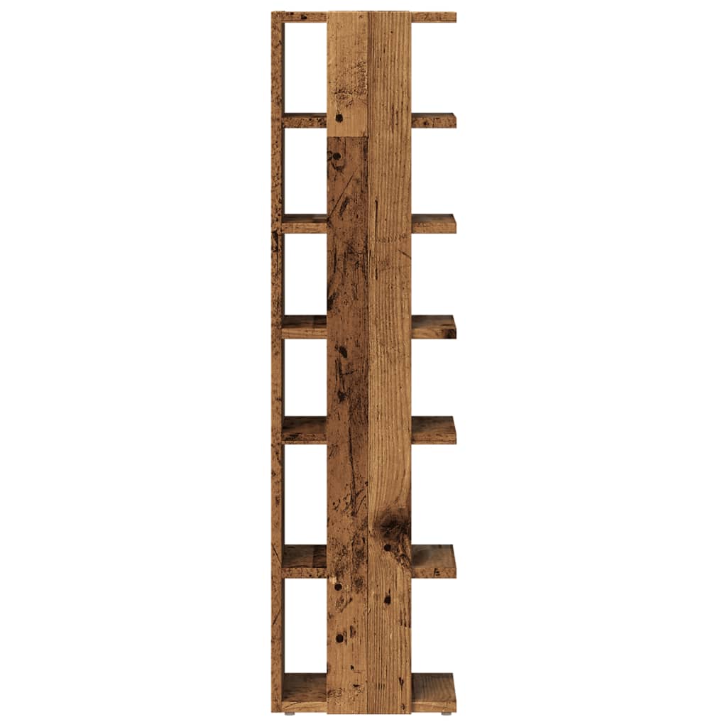 skoskabe 2 stk. 28x27x102 cm konstrueret træ gammelt træ-look