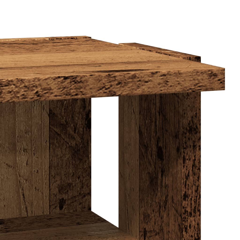 skoskabe 2 stk. 28x27x102 cm konstrueret træ gammelt træ-look