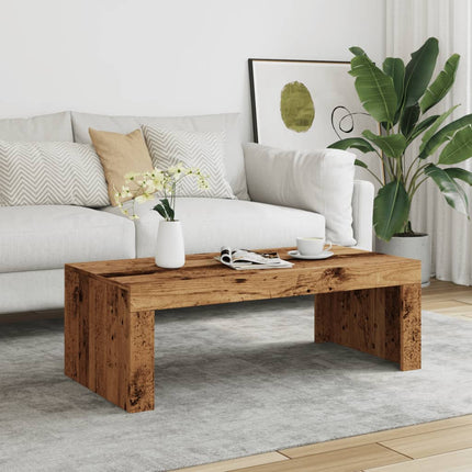 sofabord 102x50x35 cm konstrueret træ antikt træ