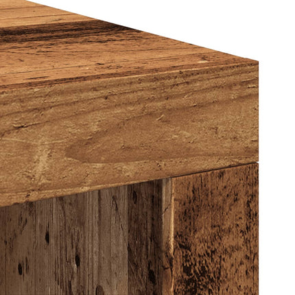 sofabord 102x50x35 cm konstrueret træ antikt træ
