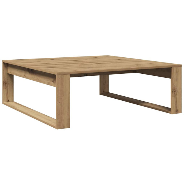 sofabord 100x100x35 cm konstrueret træ kunsteg