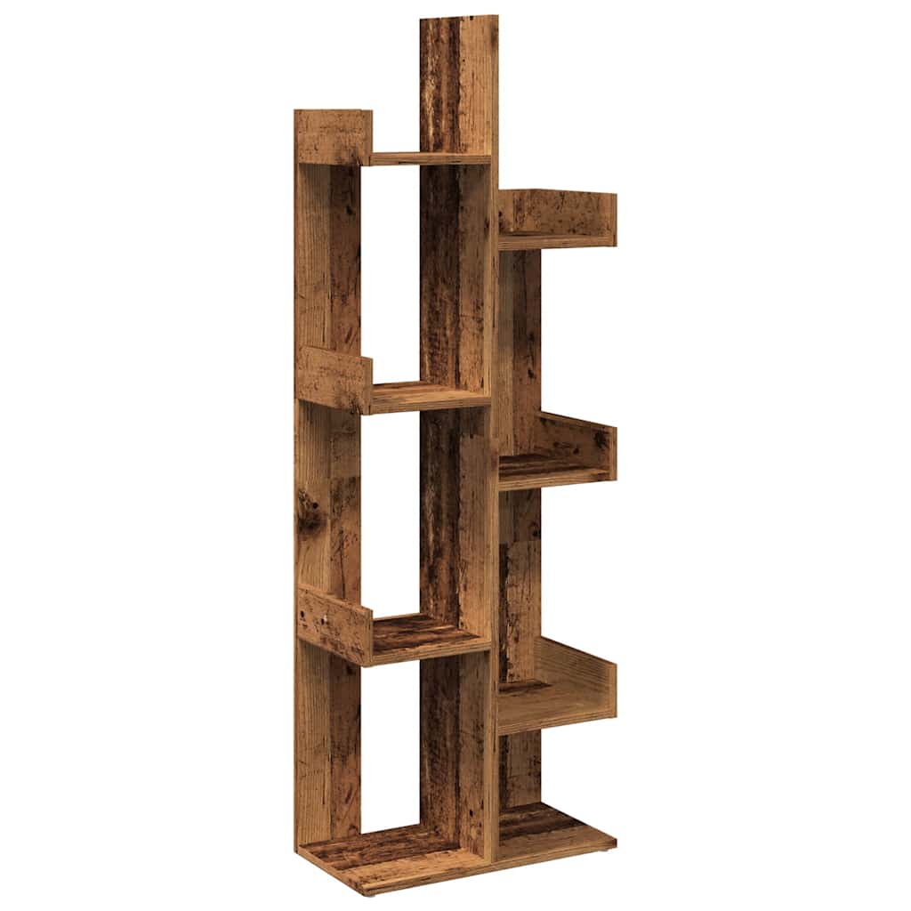 bogreol 48x25,5x140 cm konstrueret træ gammelt træ billede