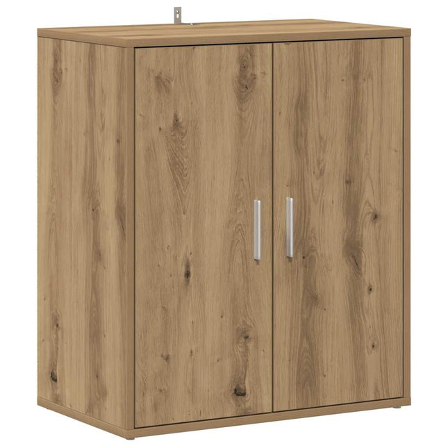 skoskab 60x35x70 cm konstrueret træ kunsteg