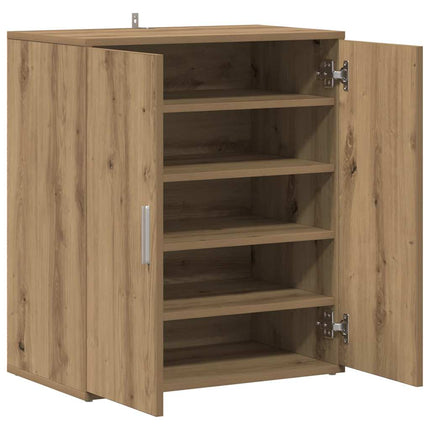 skoskab 60x35x70 cm konstrueret træ kunsteg