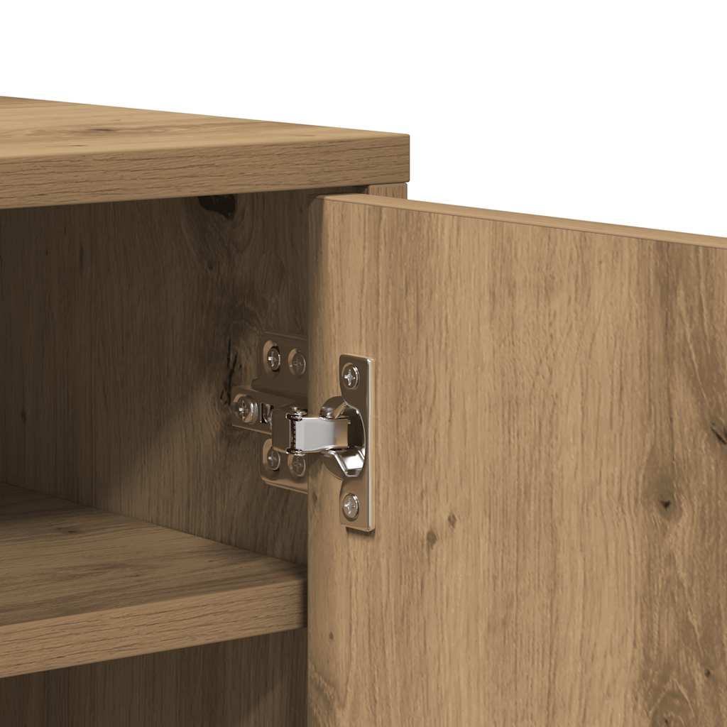 skoskab 60x35x70 cm konstrueret træ kunsteg