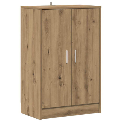 skoskab 60x35x92 cm konstrueret træ kunsteg