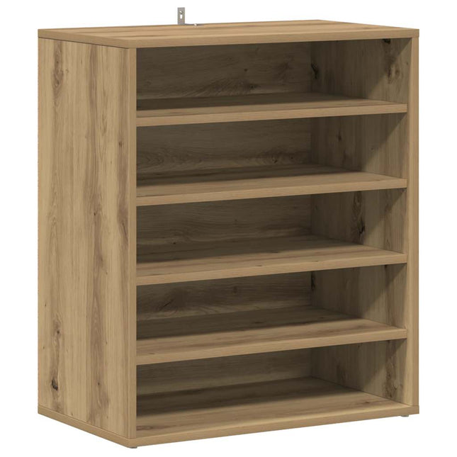 skoskab 60x35x70 cm konstrueret træ kunsteg