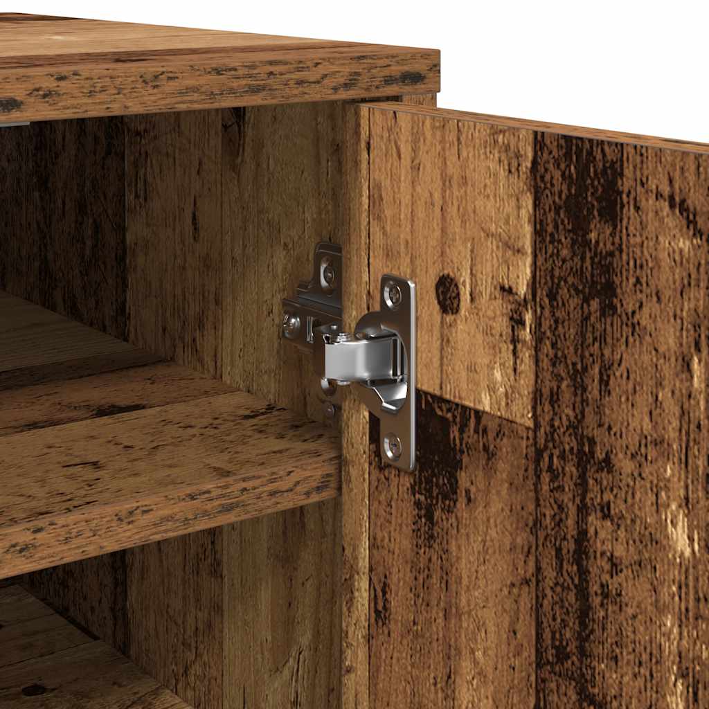 skoskab 32x35x92 cm konstrueret træ kunsteg