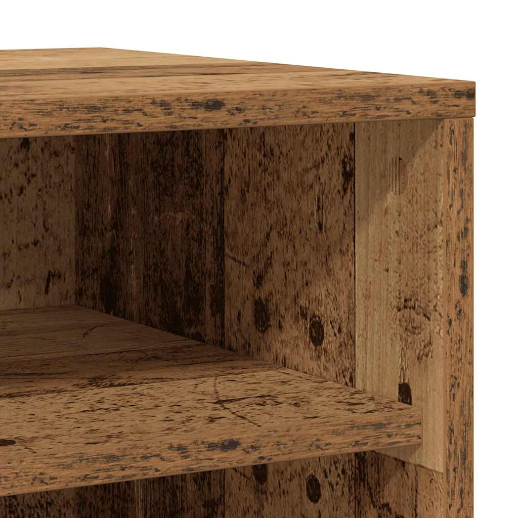 skoskabe 2 stk. 32x35x70 cm konstrueret træ antikt træ