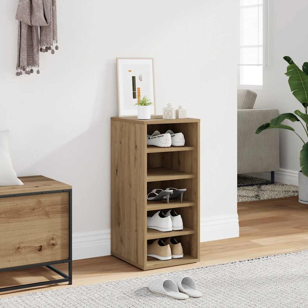 skoskab 32x35x70 cm konstrueret træ kunsteg