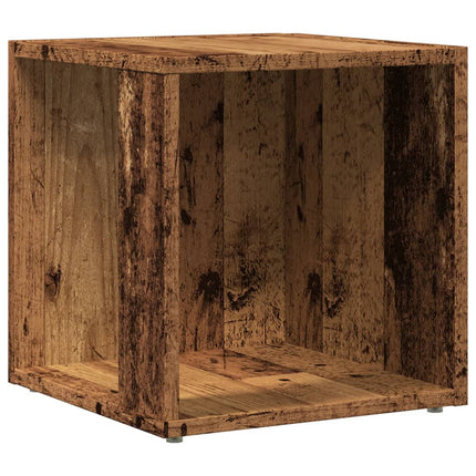 sidebord 33x33x34 cm konstrueret træ antikt eg