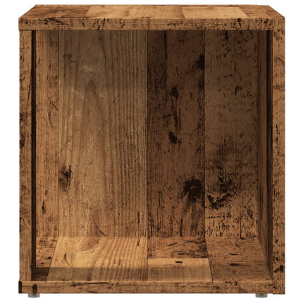 sidebord 33x33x34 cm konstrueret træ antikt eg