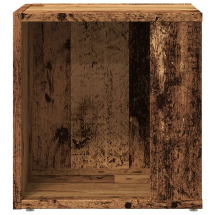 sidebord 33x33x34 cm konstrueret træ antikt eg
