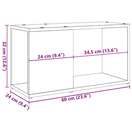 tv-bord 60x24x32 cm konstrueret træ antikt træ