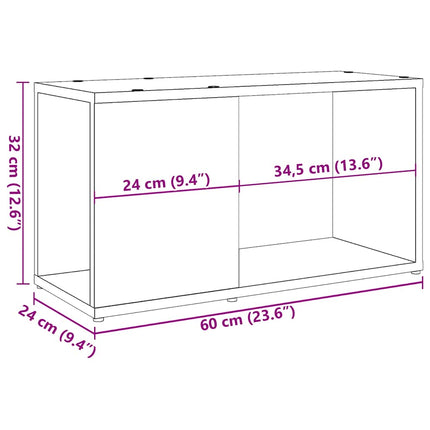 tv-bord 60x24x32 cm konstrueret træ kunsteg