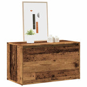entrébænk 80x40x45 cm konstrueret træ gammelt trælook