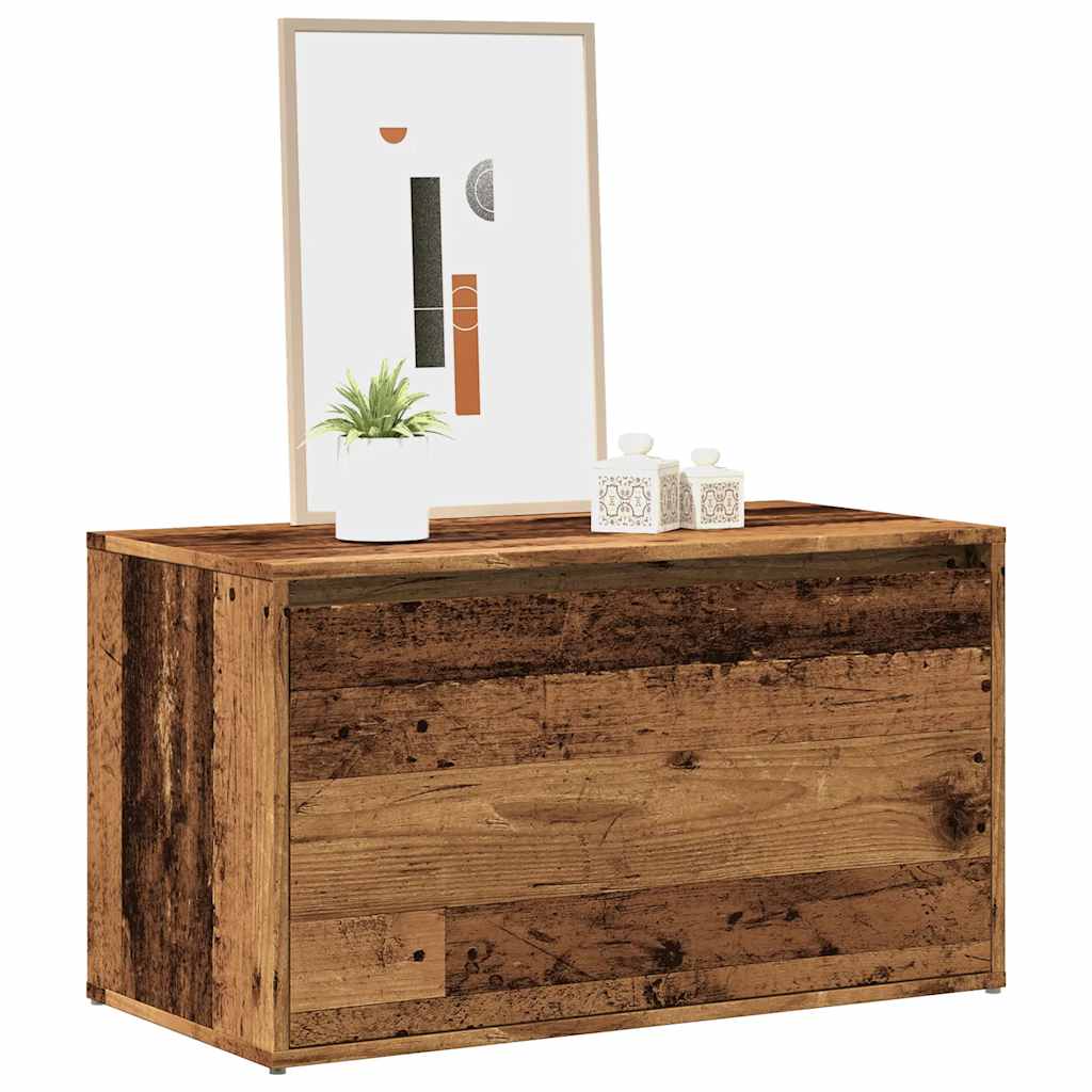 entrébænk 80x40x45 cm konstrueret træ gammelt trælook billede