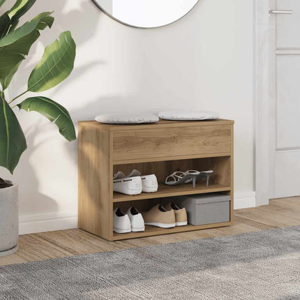 skobænk 60x30x45 cm konstrueret træ kunsteg
