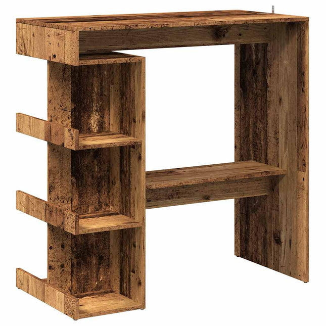 barbord m. stativ 100x48x101,5 cm antikt træ