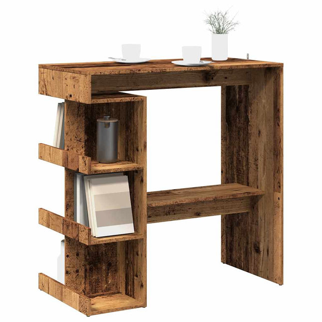 barbord m. stativ 100x48x101,5 cm antikt træ