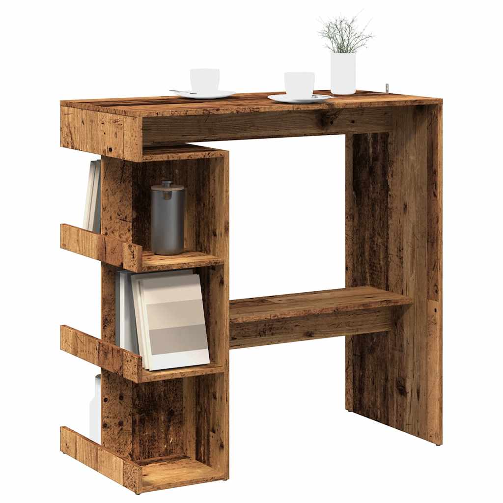 Barbord M. Stativ 100x50x101,5 Cm Konstrueret Træ - Gammelt Træ