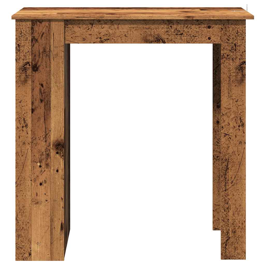 barbord med hylde 102x50x103,5 cm konstrueret træ antikt træ