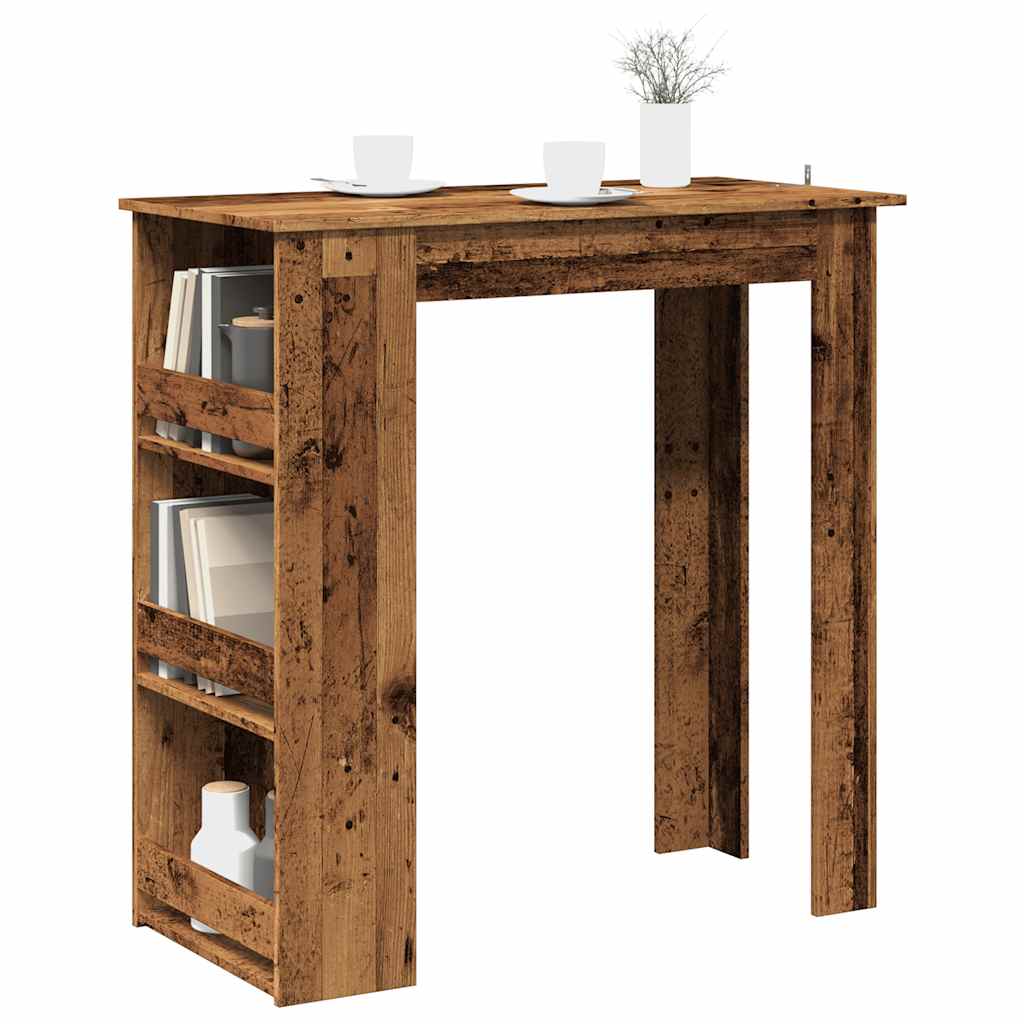 barbord m. stativ 102x50x103,5 cm antikt træ