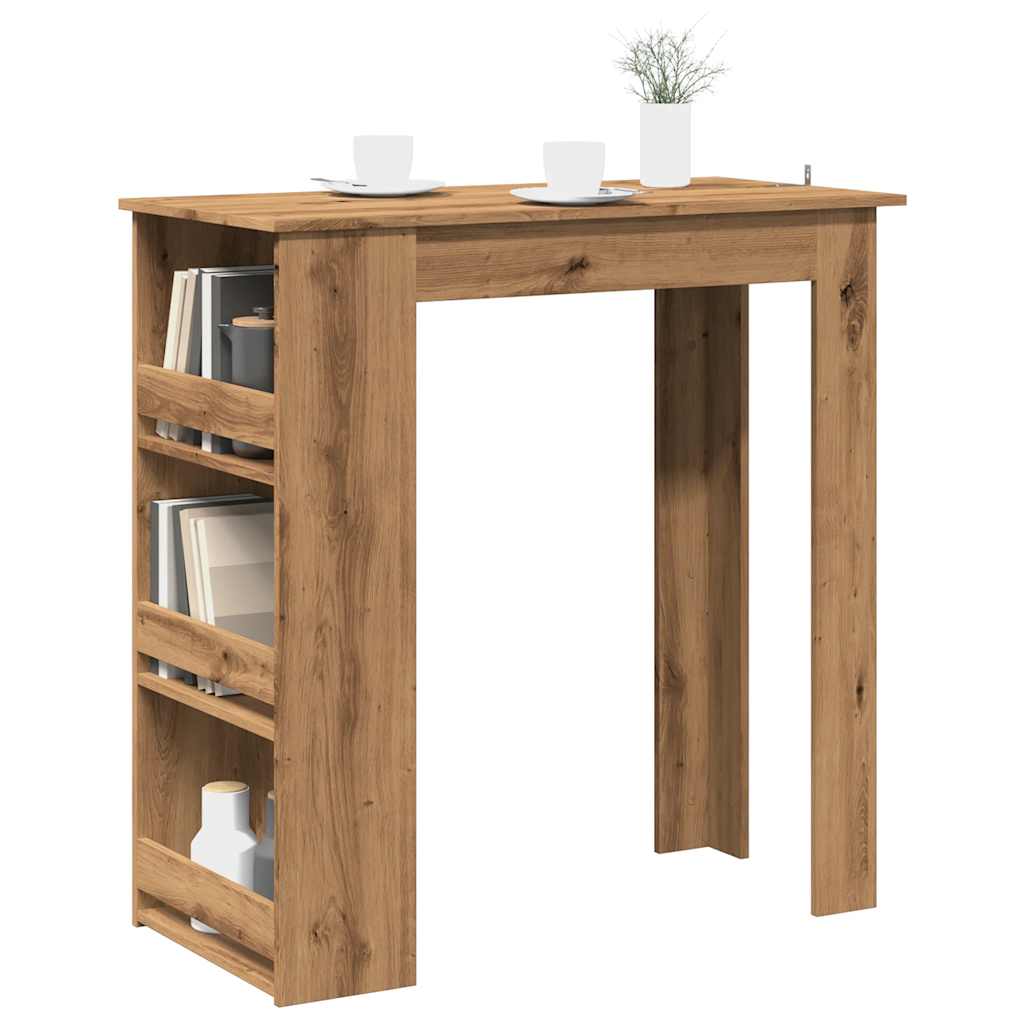 Barbord med opbevaringsstativ - 102 × 50 × 103,5 cm, kunsteg