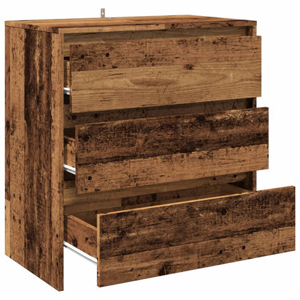 skænk 70x41x75 cm konstrueret træ antikt trælook