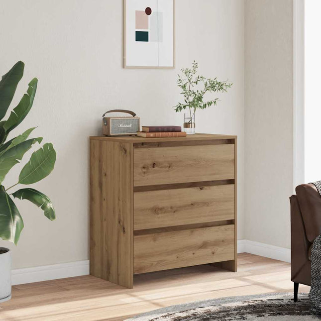 skænk 70x41x75 cm konstrueret træ kunsteg