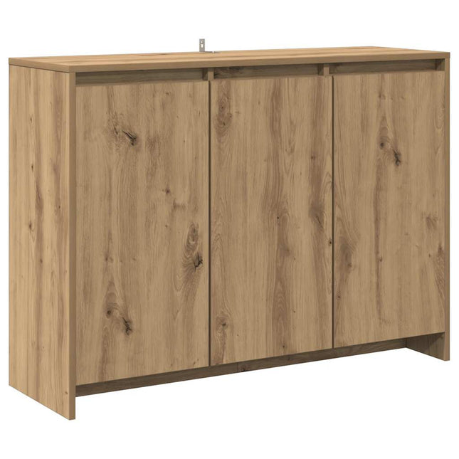 skænk 102x33x75 cm konstrueret træ kunsteg