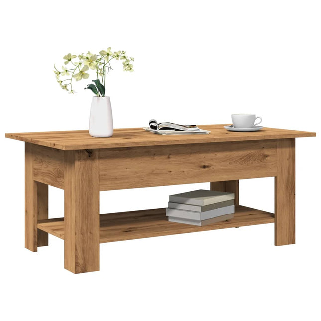 sofabord 102x55x42 cm konstrueret træ kunsteg
