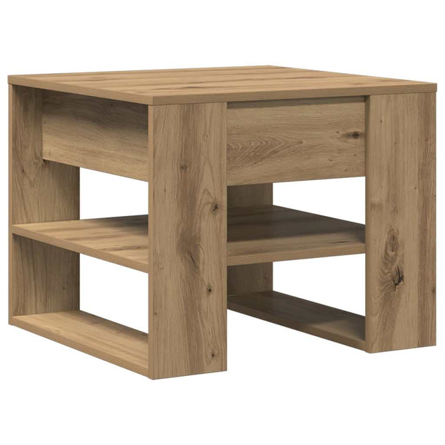 sofabord 55,5x55x45 cm konstrueret træ kunsteg