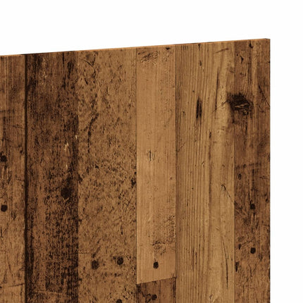 sengegærde 200x1,5x80 cm konstrueret træ antikt trælook