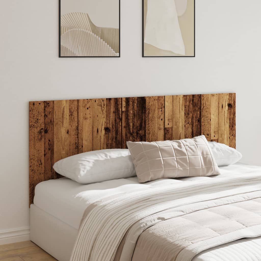 sengegærde 200x1,5x80 cm konstrueret træ antikt trælook