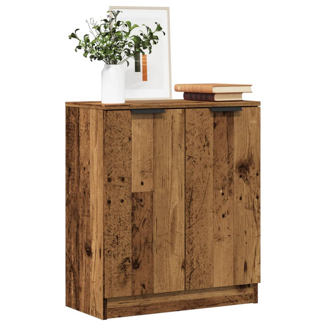 skænk 60x30x70 cm konstrueret træ antikt trælook