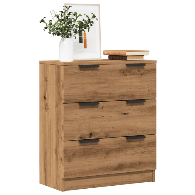 skænk 60x30x70 cm konstrueret træ kunsteg