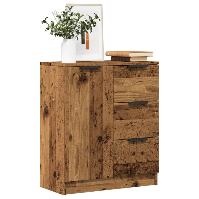 skænk 60x30x70 cm konstrueret træ antikt trælook