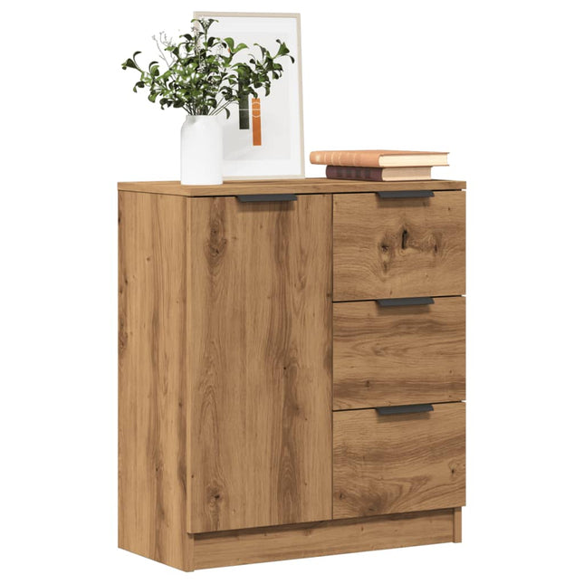 skænk 60x30x70 cm konstrueret træ kunsteg