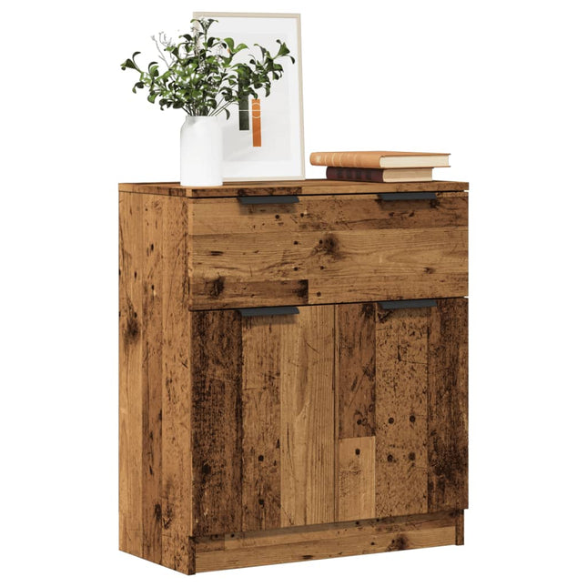 skænk 60x30x70 cm konstrueret træ antikt trælook