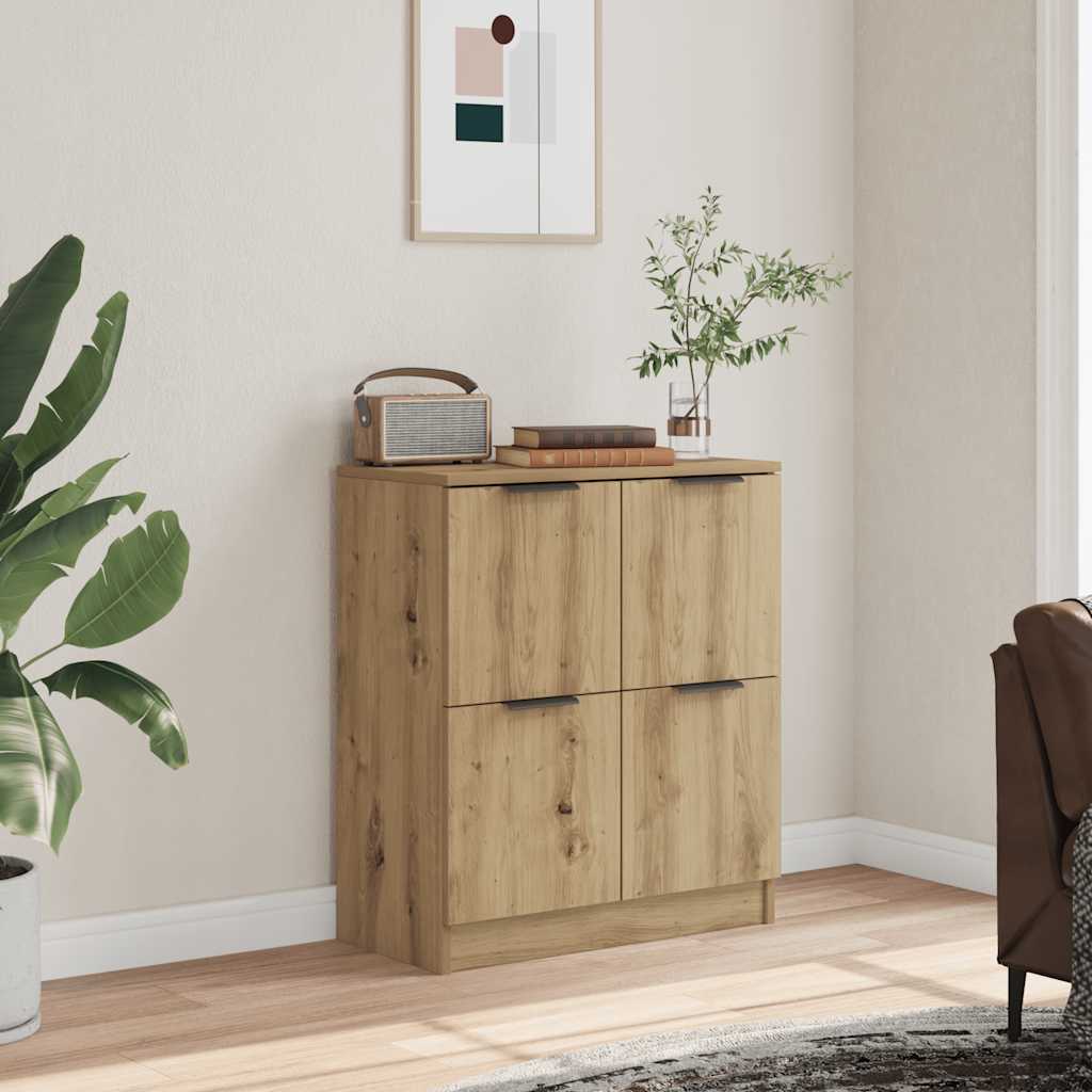 skænk 60x30x70 cm konstrueret træ kunsteg