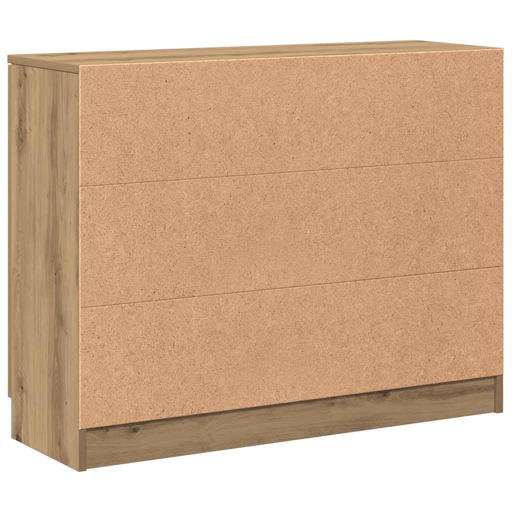 skænk 90,5x30x70 cm konstrueret træ kunsteg