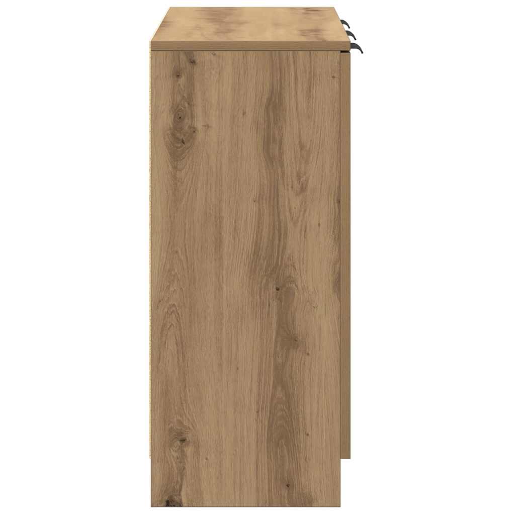 skænk 90,5x30x70 cm konstrueret træ kunsteg