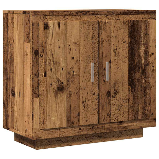 skænk 80x40x75 cm konstrueret træ gammelt trælook