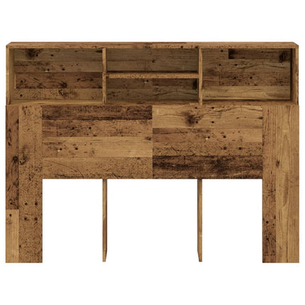 sengegavl m. opbevaring 140x19x103,5 cm antikt trælook